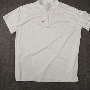 Coofandy Men's Size XL White Stretchy Short‎ Sleeve Shirt NWT